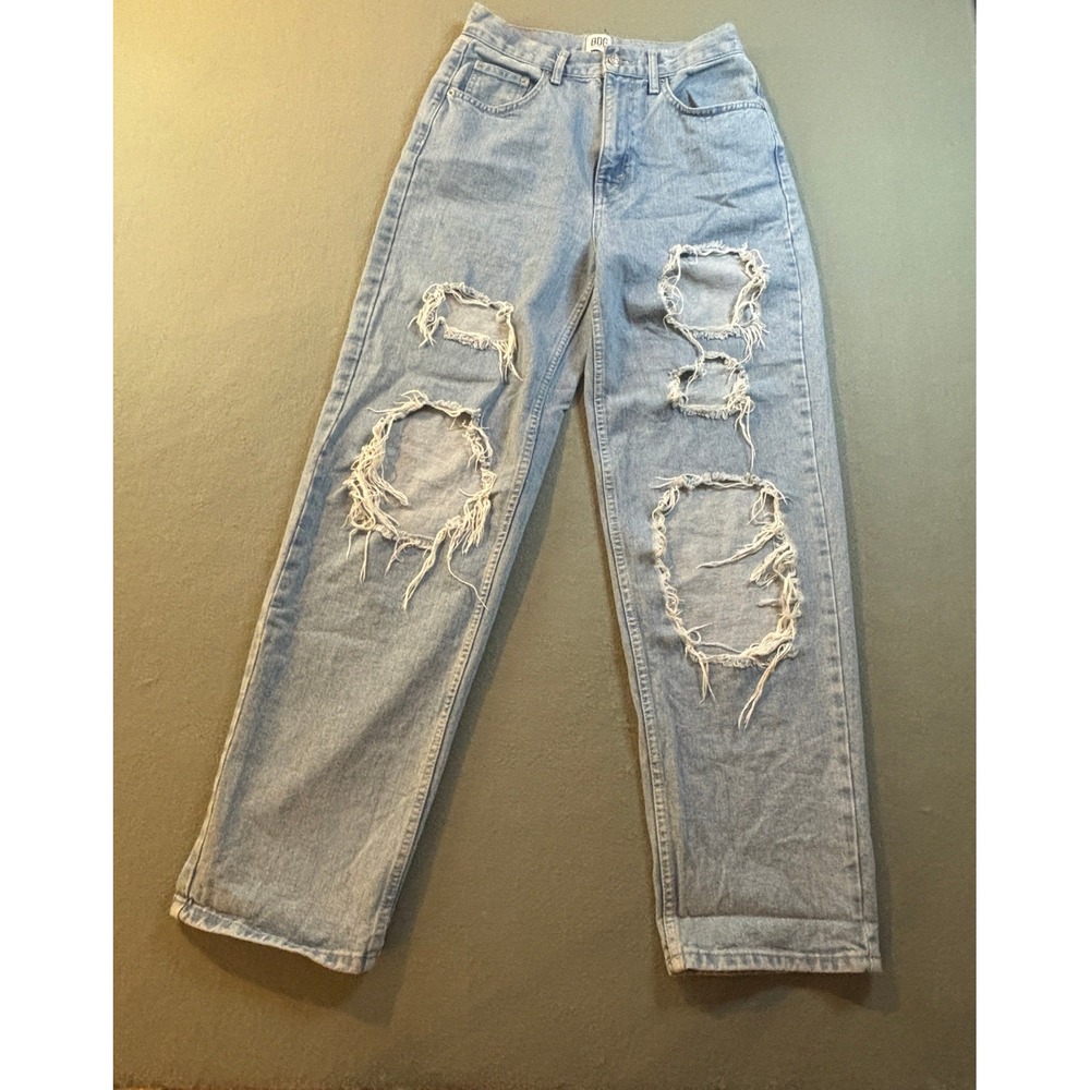 BDG Urban Outfitters Baggy Boyfriend Jeans Womens 28 Light Wash Distressed 90s